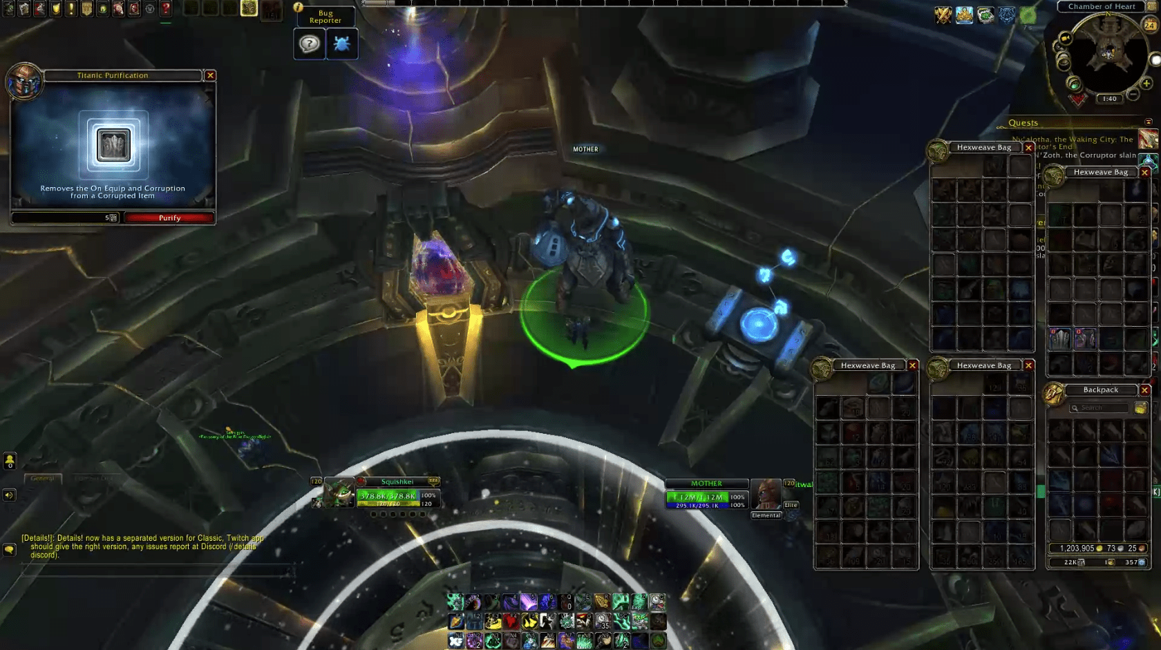 PTR 8.3 : Modifications pour le système de Purification