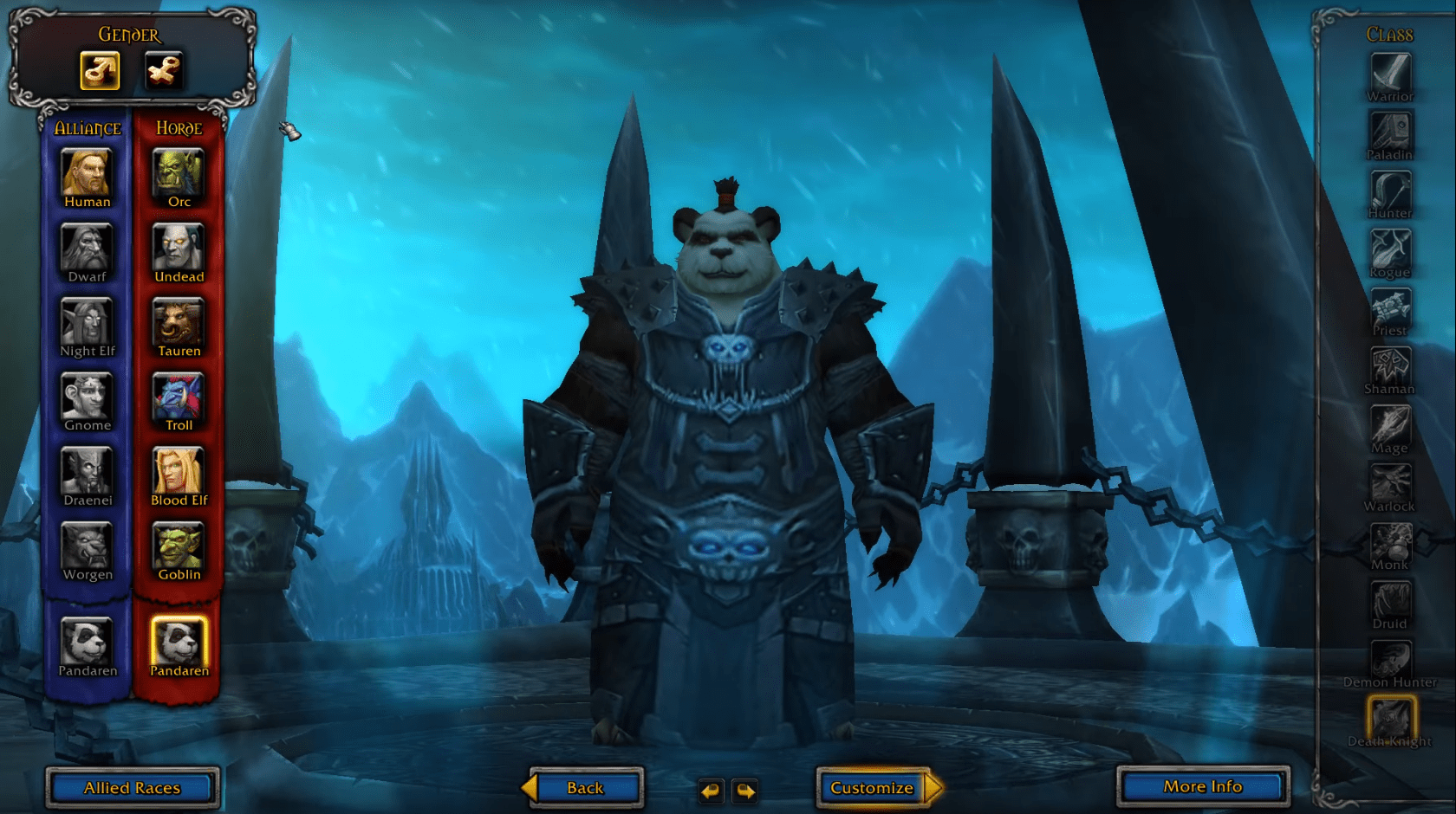 PTR 8.3 : Le choix de la faction pour le Pandaren chevalier de la mort