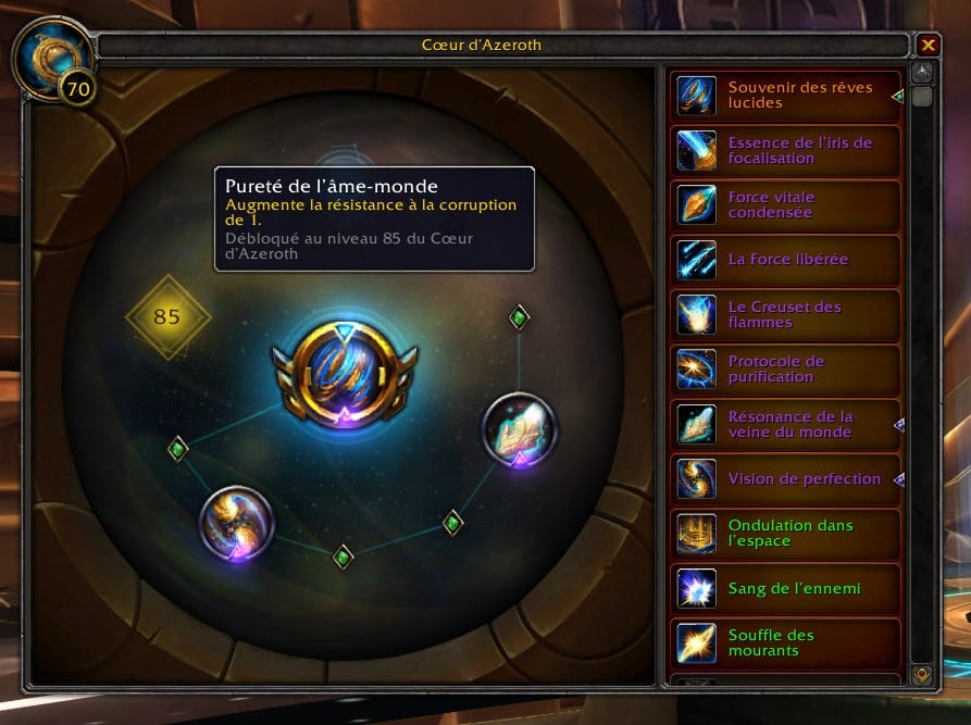 Échos de Ny'alotha : Une modification drastique apportée au système