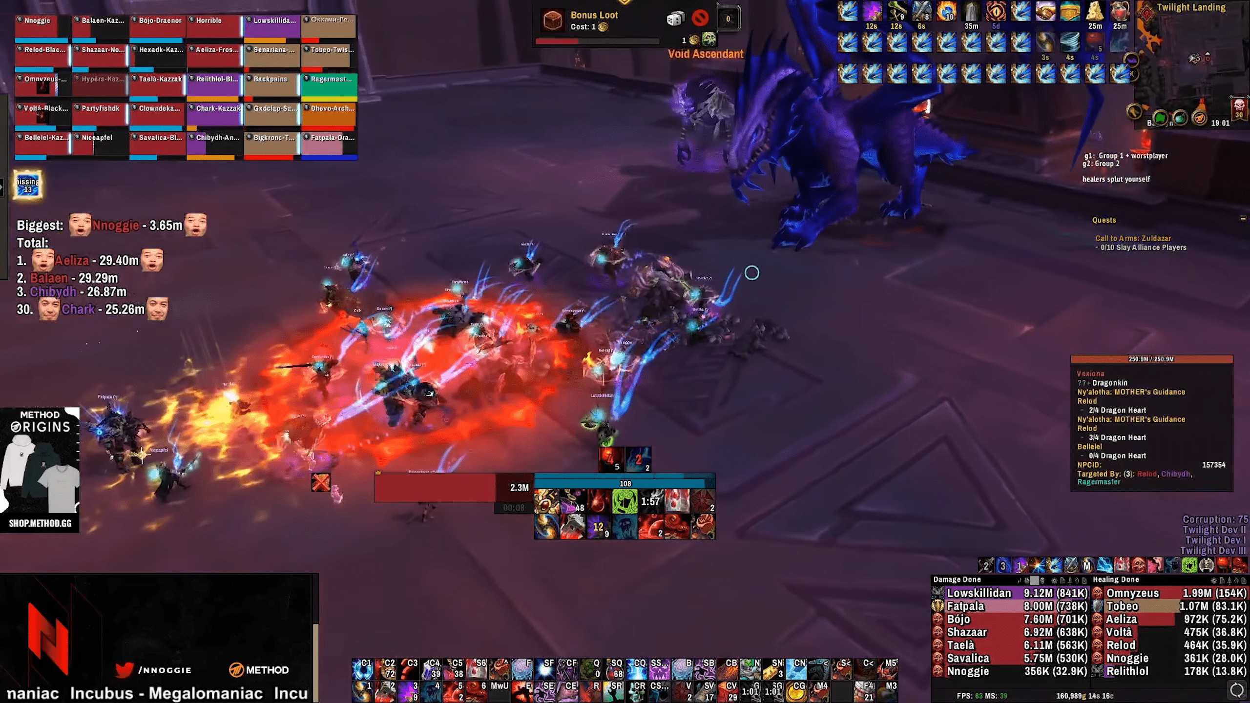 Trente Tanks terminent Ny'alotha en mode Héroïque