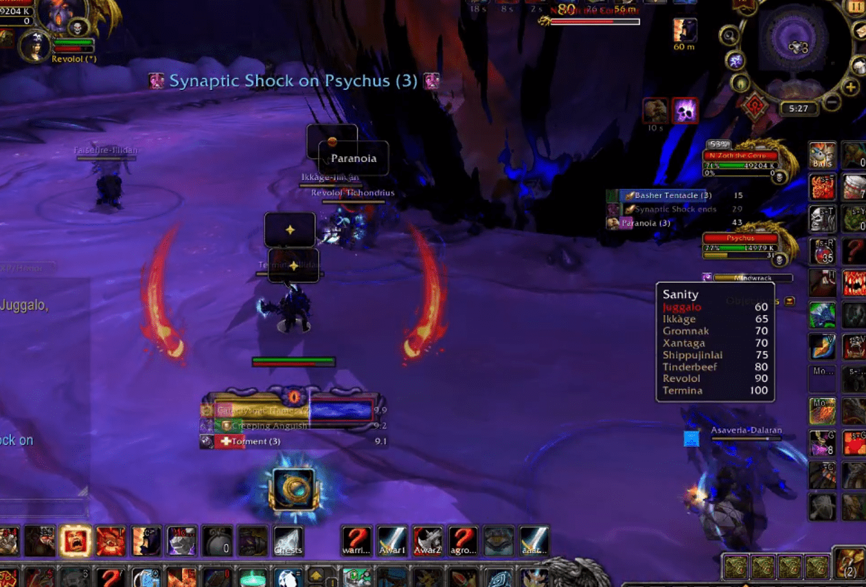 Onze guerriers face à Ny'alotha