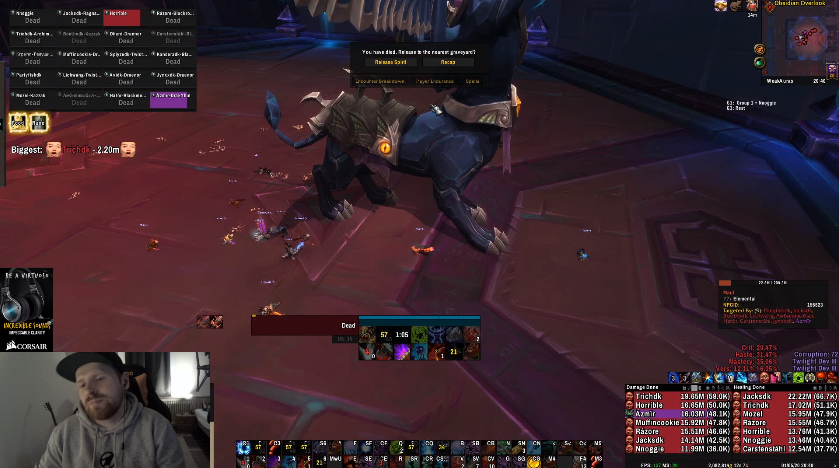 Vingt Tanks défont 7 boss de Ny'alotha en mode Mythique