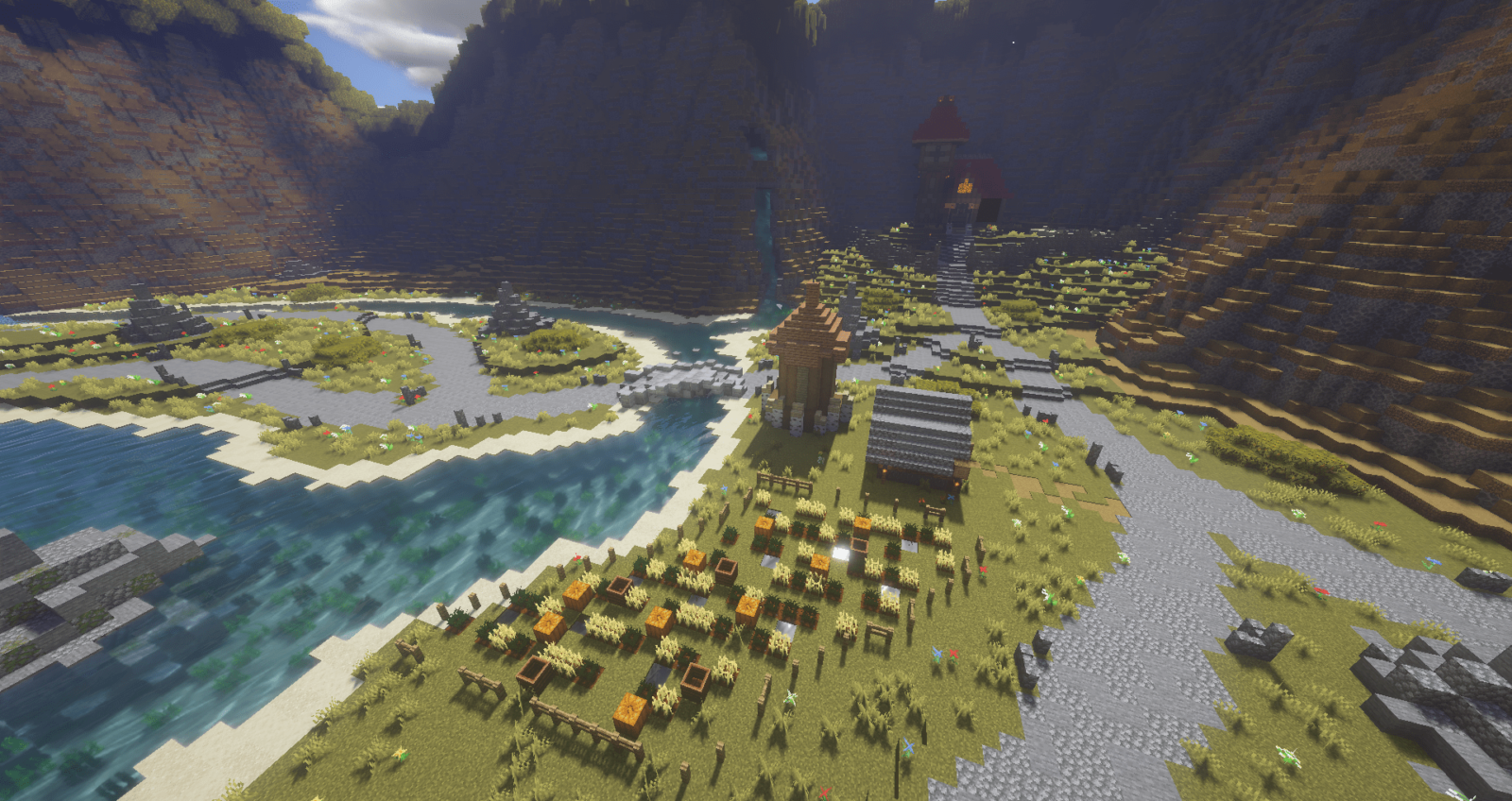 Le Bassin d'Arathi recréé dans Minecraft