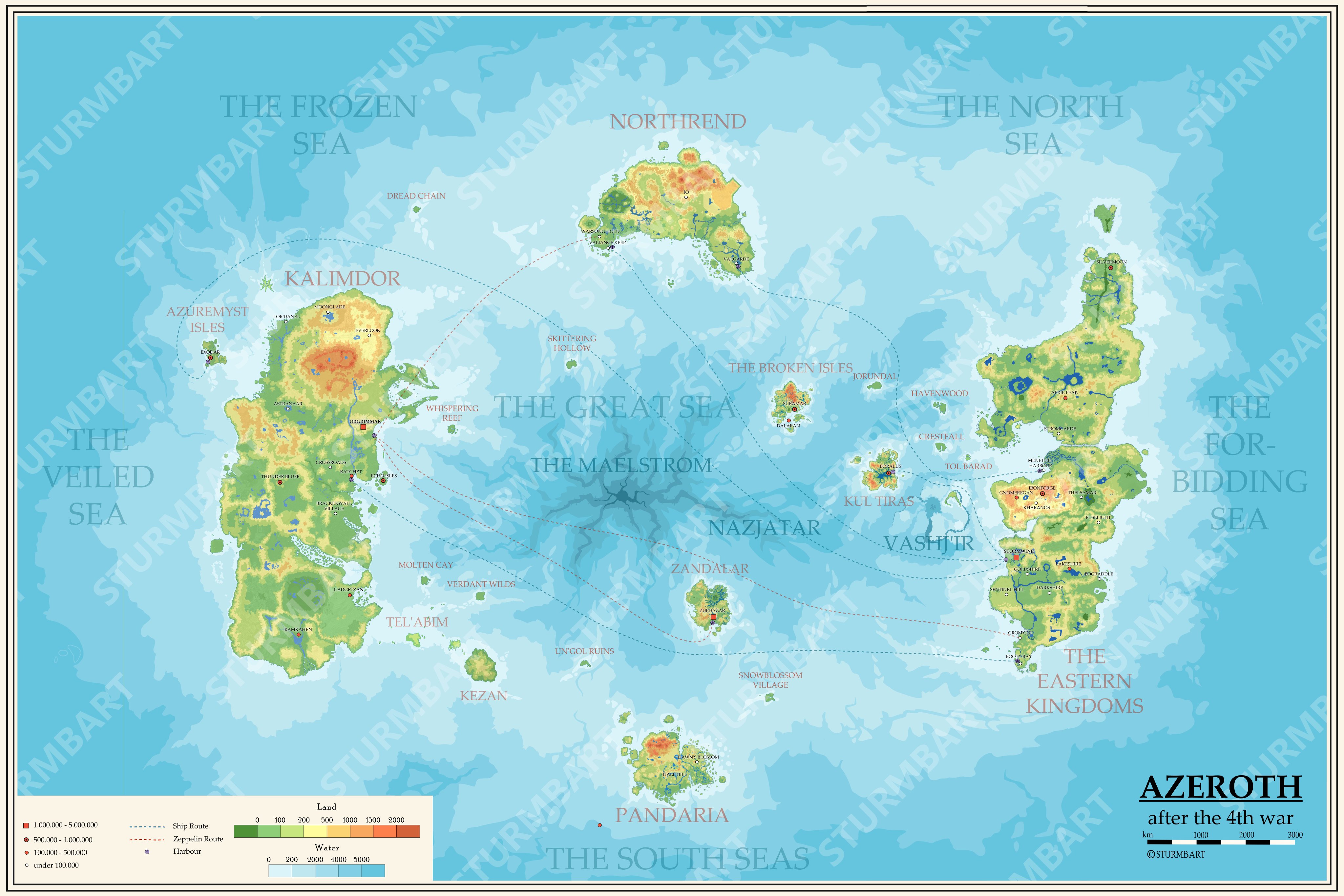 Un Atlas topographique d'Azeroth réalisé par Sturmbart