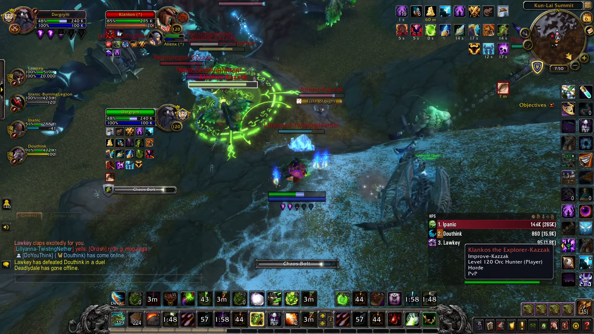 Rextroy tue en un seul coup 20 joueurs avec seulement un Trait du chaos