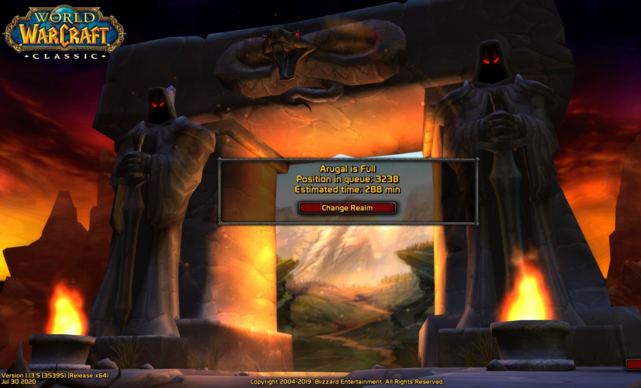 Classic : De longues files d'attentes sur le royaume Arugal