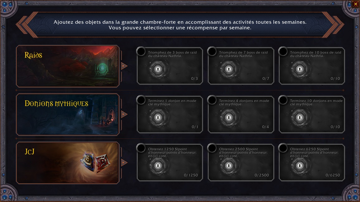 Patch 9.0.5 : Modifications des prérequis de butin de Raid de la Grande chambre-forte
