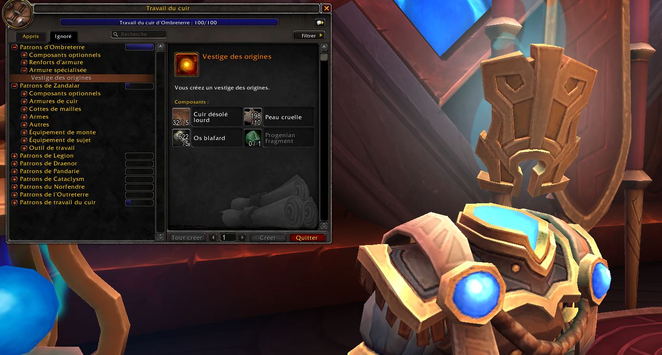 Vestige des Origines : Aperçu du nouveau système d'amélioration des objets légendaires