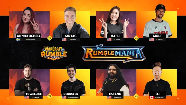 Warcraft Rumble : Huit streameurs se sont affrontés lors de la RumbleMania