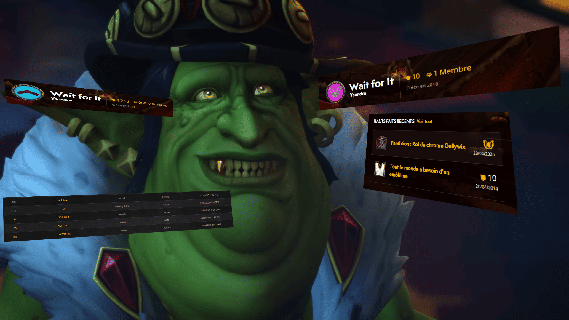 Blizzard inclut par erreur d'homonymes la guilde Wait for It dans le Panthéon de la Libération de Terremine