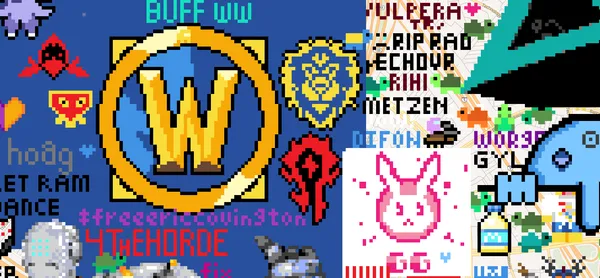 Les jeux Blizzard représentés sur le Wplace