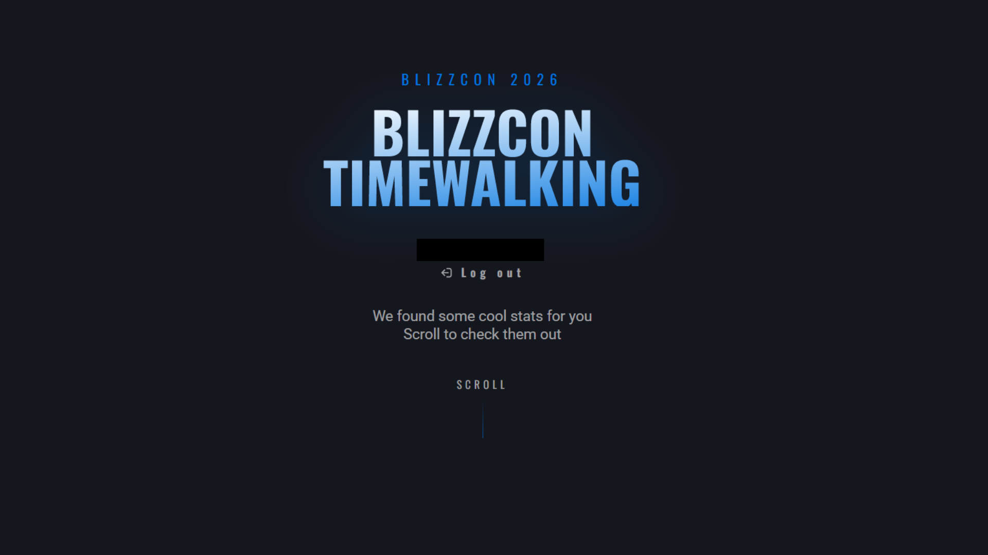 BlizzCon Timewalking : Un site qui vous permet de connaître vos statistiques de jeux